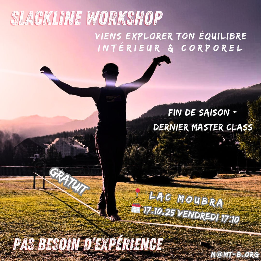 Clôture de la saison des ateliers gratuits de slackline à Crans-Montana